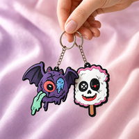 Porte-clés promotionnels personnalisés OEM, impression en relief 2D 3D, logo personnalisé, porte-clés en caoutchouc souple PVC avec crochet et boucle