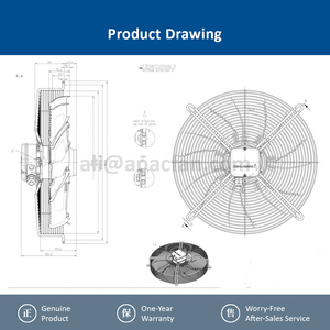 Ventilateur de circulation d'air industriel de qualité ZIEHL-ABEGG FN045-4EK.2F.V7P2 141715 pour usines, ventilateur de unité de réfrigération AHU - Product Image 6