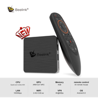 Pour GT1 MINI-2 Amlogic S905x3 Quad Core Android 9.0 Boîtier TV 4K 4 Go/32 Go Télécommande vocale WiFi 2.4G+5.8G BT 1000 Mbps USB3.0