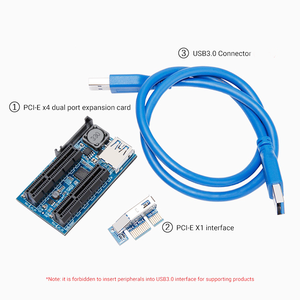 Cable de extensión PCIe X1 a X4, cable elevador PCIe para adaptador <span class=keywords><strong>USB</strong></span> PCIe - Product Image 6