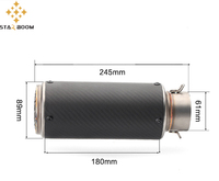 Pot d'échappement HDMP 51mm 60mm pour moto avec DB Killer