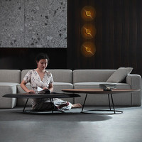 Table basse moderne Wabi-sabi en bois massif multicouche, style nordique artistique, pour salon, aucun assemblage requis
