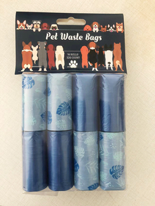 Bolsas Desechables para Excrementos de Perro, Bolsas para Desechos de Mascotas con Clip para Correa y Dispensador de Bolsas, 5 Rollos (75 Unidades) con Estampado de Huellas de Patas - Product Image 5