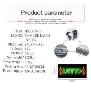 12*24 "panneau d'affichage ouvert de club de LOTTO mené lumineux élevé, magasin mené d'intérieur accrochant sur des signes d'intérieur de <span class=keywords><strong>maison</strong></span> de jeu - Product Image 2