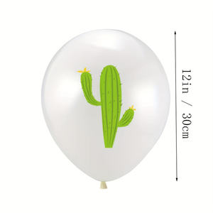Youlun Set balon bunga kaktus <span class=keywords><strong>Flamingo</strong></span> warna-warni, Set Dekorasi Rumah Festival Hawaii untuk pesta Luau pantai 12 buah - Product Image 3