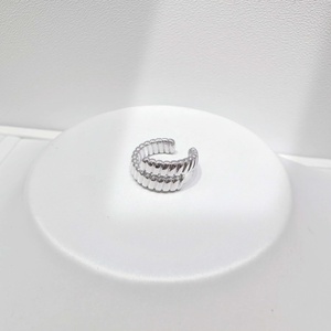 wholesale brass 925 silver minimalist unique <b>earring</b> fashion geometric rhodium plated western hypoallergenic clip on <b>earrings</b> - Product Image 2