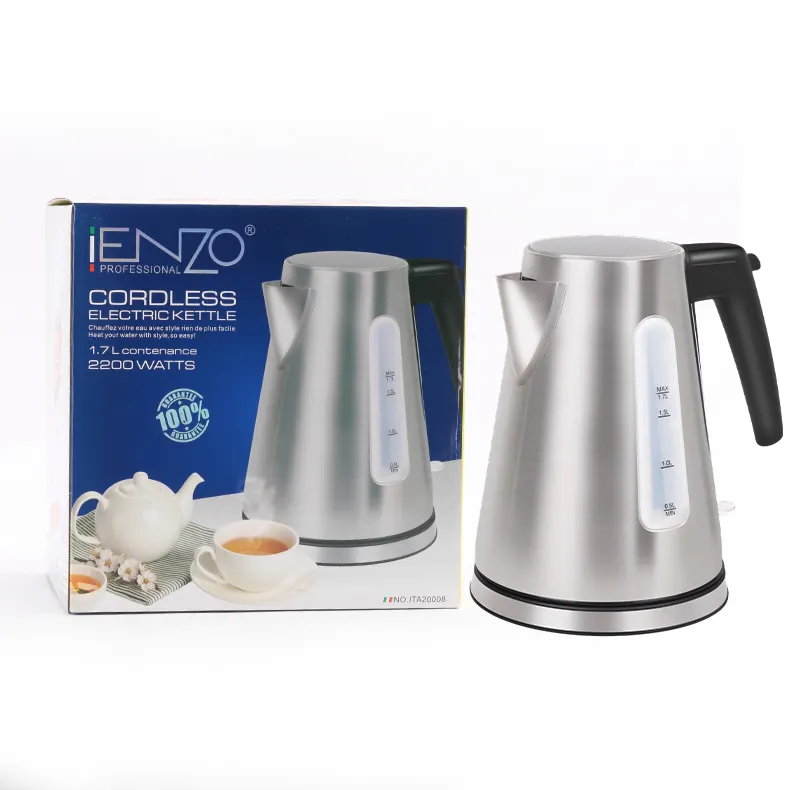 ENZO Großhandel 1.7L Beste Qualität Großhandel Edelstahl Elektro-Tee kessel Benutzer definierte Haushalts geräte Neuer Wasserkocher