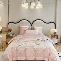 Housse de couette brodée, ensemble de draps en velours, housse de couette rayée, couvre-lit blanc pour hôtel, drap de lit en velours, draps blancs pour hôtel