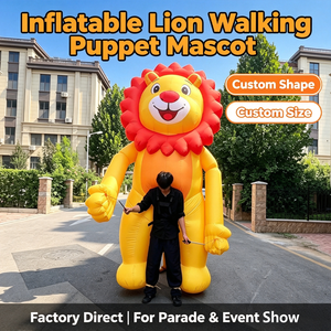 Disfraz de León Gigante Inflable para Caminar, Animal de la Selva, Publicidad Personalizada, Resistente al Agua, Resistente al Sol, Duradero para Exteriores - Product Image 1