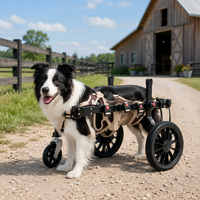 Chariot de mobilité télescopique pour animaux de compagnie avec support stable à quatre roues pour chiens âgés et pour l'exercice quotidien de récupération - Fauteuil roulant pour chien