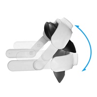 Sangle de tête réglable HBV-456 pour casque VR Quest 3, bandeau avec coussin en éponge