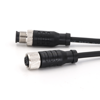 Connecteur femelle KRONZ M12 à 5 broches, droit, câble PVC blindé pré-assemblé de 2 m, robuste pour la connexion de capteurs et d'actionneurs industriels