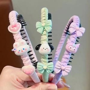 Bandeau antidérapant à dents de dessin animé mignon avec <span class=keywords><strong>pince</strong></span> à cheveux en plastique de haute qualité pour filles, ventes directes d'usine - Product Image 3