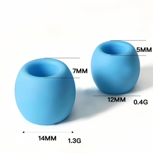 Perles en silicone de qualité alimentaire en gros, perles rondes mates à grand trou de 14 mm et 12 mm, pour la fabrication de stylos, bracelets et bijoux, approvisionnement en vrac - Product Image 3