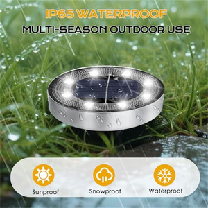Luz de pavimento solar para exteriores, lámpara de luz Led impermeable, Patio, entrada, paso, pasarela, disco de césped, camino de tierra, luz de jardín - Product Image 4