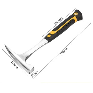 <span class=keywords><strong>Marteau</strong></span> Géologique Professionnel <span class=keywords><strong>de</strong></span> Qualité Industrielle – <span class=keywords><strong>Marteau</strong></span> d'Exploration en Acier à Haute Teneur en Carbone avec Poignée Antidérapante en <span class=keywords><strong>Caoutchouc</strong></span> - Product Image 1