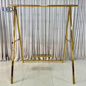 กระเป๋าเป้สะพายหลังอะคริลิคสีทองแบบหมุนได้ LEDA รุ่นโมเดิร์น สำหรับตกแต่งงานแต่งงาน - Product Image 4