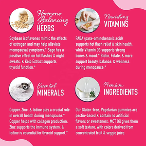 OEM Etiqueta Privada Equilibrio Hormonal Gummy Suplemento Multivitamínico Vitaminas Menopause Gummies para Mujeres Menopause - Product Image 3