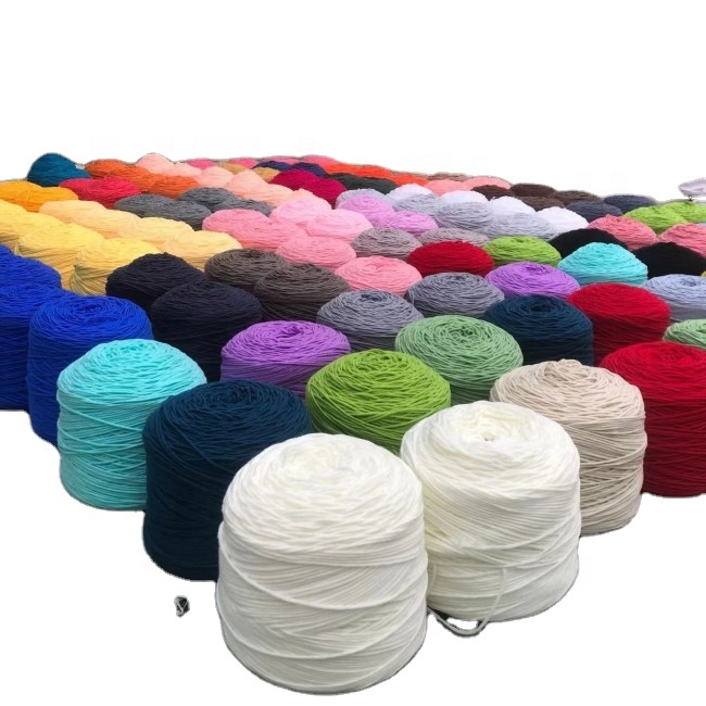 92 colores precio de fábrica 400g Cono Acrílico hilo 8ply bebé leche algodón mechón hilo para mechones pistola alfombra tejer