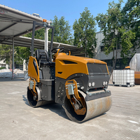 Compacteur à double tambour diesel certifié CE EPA de 0,62 tonne, 1 tonne, 3 tonnes, 5 tonnes, mini-compacteur à rouleaux de 1 tonne