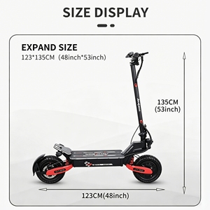 สกู๊ตเตอร์ไฟฟ้าพับได้ 48V 13Ah 750W สำหรับขึ้นเขา ความเร็ว 45 กม./ชม. โครงอะลูมิเนียม กันน้ำ ระบบกันสะเทือนเต็มรูปแบบ แบตเตอรี่ลิเธียม ไฟ LED - Product Image 2