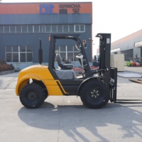 Chariot élévateur diesel tout-terrain à prix d'usine, homologué EPA EURO5, livraison rapide, avec mât offert