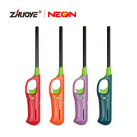 Briquet électronique de cuisine, briquet à gaz long coupe-vent personnalisé avec logo pour barbecue