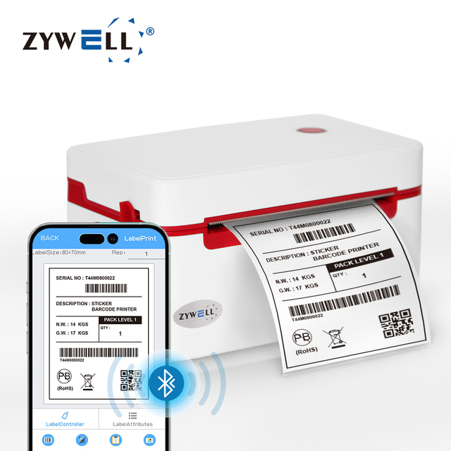 Impresora De Etiquetas bluetooth Thermal 4 Inch Sticker Printer Address A6 Waybill Printer