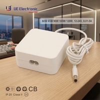Adaptateur d'alimentation universel UE Electronic CB PSE NRTL 60W 65W, 13V 15V 18V 3A 5A, niveau VI, alimentation de bureau SMPS
