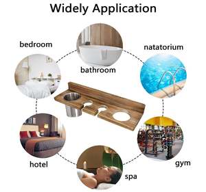 ที่แขวนไดร์เป่าผมติดผนังห้องน้ำแบบไม้ ที่จัดระเบียบอุปกรณ์ดูแลเส้นผม ที่วางที่หนีบผมตรง ที่ม้วนผม แปรงผม - Product Image 5