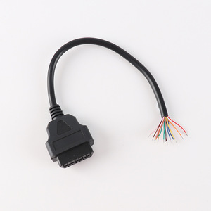 16-دبوس OBD2 موصل سلك مفتوح قارئ رموز بلاستيكية للسيارات والشاحنات من الذكور إلى الإناث أداة تشخيص كاملة 16-Core - Product Image 1