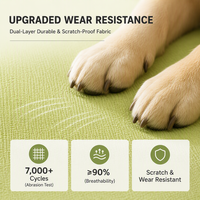 Lit pour chien imperméable, lit pour animaux de compagnie en mousse à mémoire de forme ovale, lavable, antidérapant, avec rebord, lit pour chat, OEM ODM personnalisé pour les petits chiens
