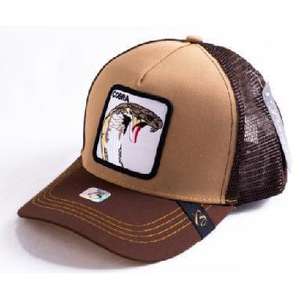 Cappello Trucker Cobra a 6 Pannelli in Rete, Regolabile, Unisex, Casual, per Esterni, con Logo Ricamato sul Pannello Frontale - Product Image 1