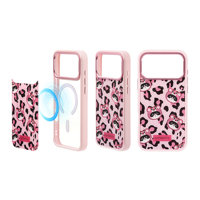Coque de téléphone magnétique antichoc en TPU+PC à motifs variés, transformable instantanément, avec dos interchangeable pour 17 Pro Max Multi
