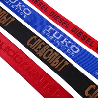 Sangle en polypropylène jacquard écologique personnalisée 30 mm 40 mm du fabricant, ruban en PP durable avec logo brodé pour bagages