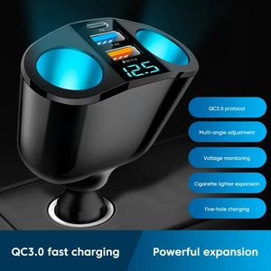 Phổ PD + QC3.0 xe sạc 12V/24V tự động Thuốc lá nhẹ hơn Adapter nhanh chóng sạc Type-C USB ổ cắm nhanh chóng sạc điện thoại - Product Image 3