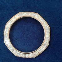 Lunette en or 18K personnalisée de luxe avec diamants pour montres de marque 42mm/45mm