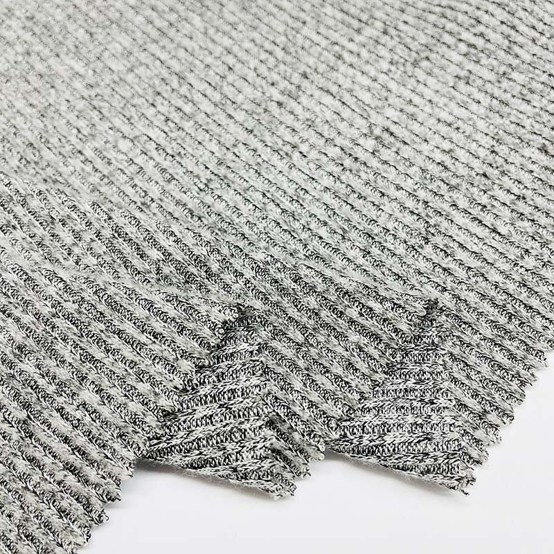 Дешевая Женская свободная вязаная рваная кофта, кроп-топ RT 2x2, флисовая трикотажная ткань в рубчик