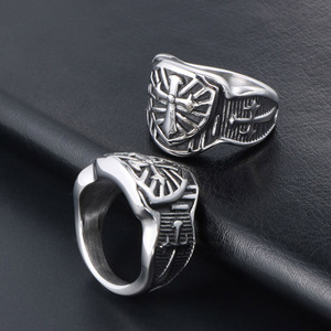 Vintage Cross Men's <b>Ring</b> Titanium Steel SA794 Gift Jewelry Geometric Design - Product Image 4