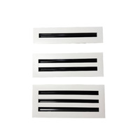 Diffuseur de sol linéaire en aluminium, grille d'aération linéaire bicolore, longueur personnalisée pour chauffage par le sol, alimentation et retour d'air CVC