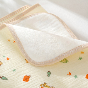 Jianmu Baby Mattress Pad 50x70/70x90 Pure Cotton Waterproof Breathable Infant <b>Bedding</b> Cartoon Design Washable - Product Image 1