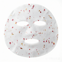 Masque facial en papier au collagène, poudre lyophilisée de pétales de rose, masque facial DIY