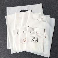 Sacs de Magasinage Personnalisés en Plastique avec Poignées Découpées, Sacs en Plastique Durables LDPE/HDPE pour Entreprises