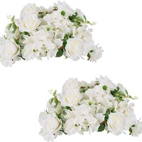 Bouquet de roses bleues écologiques en gros, fleurs artificielles en soie d'hortensia, 30 cm, centres de table et décorations de mariage