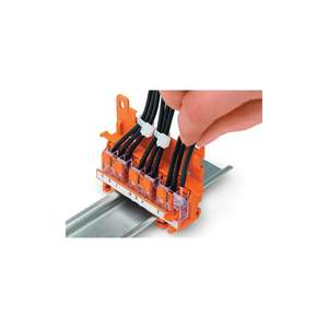 PORTADOR DE MONTAJE WAGO-SERIE 221-4 mm²-PARA MONTAJE DE CARRIL DIN-35/MONTAJE DE TORNILLO-NARANJA - Product Image 3