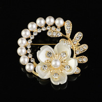 Broches de créateur en alliage de zinc doré LEPAI, broches de fleurs, broches pour femmes, vente en gros