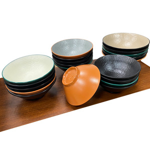 Tazón de fideos de melamina, tazón de ramen de plástico estilo japonés imitación porcelana, tazón para fideos, tazón para sopa comercial de tienda de fideos - Product Image 3