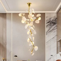 Lustre Créatif en Forme de Fleur pour Hôtel, Villa, Duplex, Salon, Loft, Plafond Haut, Escalier, Lampe Suspendue pour Hall d'Hôtel