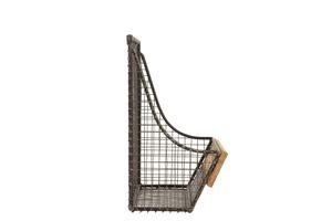 Estante de pared de diseño en hierro/madera, revistero individual de metal/madera de mango con acabado natural, colección de muebles a precio de mayorista. - Product Image 4