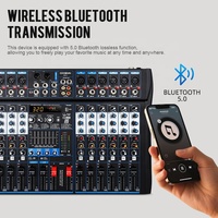 Console de Mixage Audio Professionnelle Série PB pour Scène, Table de Mixage 6/8/12/16 Canaux avec Enregistrement USB et Bluetooth